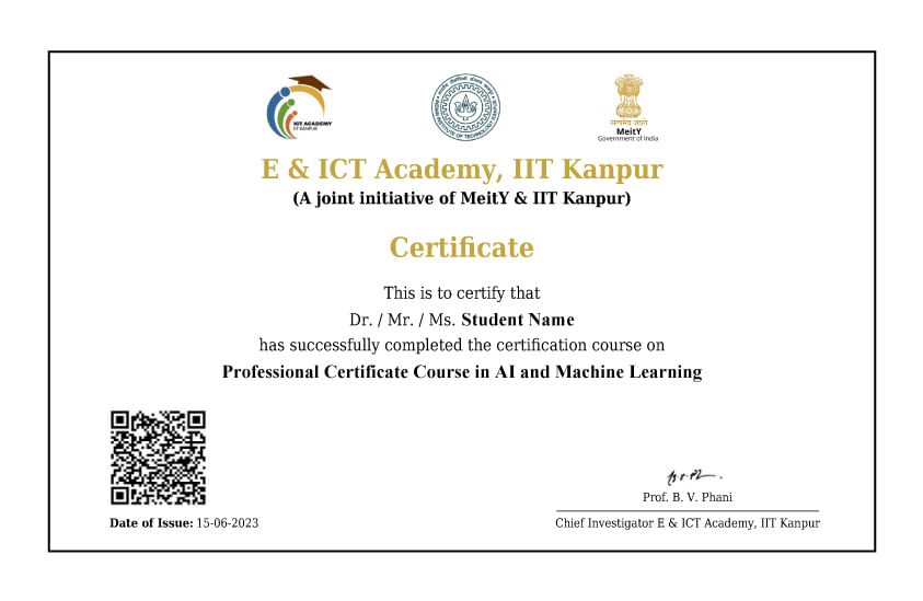 Professional Machine Learning Course Online IIT Kanpur